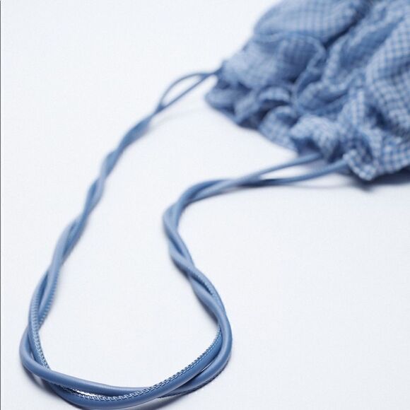 ZARA GINGHAM ORGANZA BAG - Picture 5 of 7